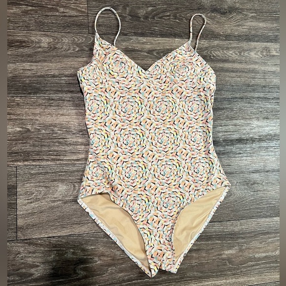 J. Crew Girls One piece Swim Suit Floral Colorful 8 - Picture 1 of 9